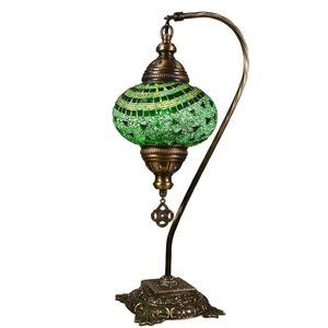 KusKuus Table Lamp Handmade 19" Turkish Mosaic Bedside Lamp SNC12